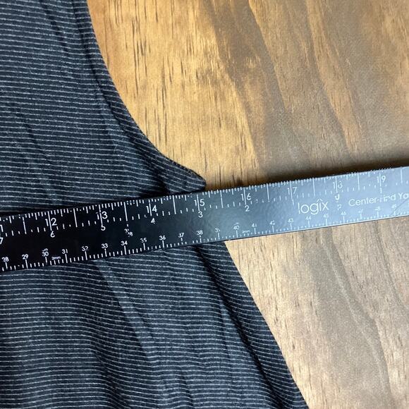 Artisan NY Womens Dress Gray White Striped High Neck Sleeveless Stretch Small - Picture 8 of 12